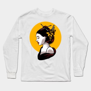 SAD GEISHA WITH KIMONO Long Sleeve T-Shirt